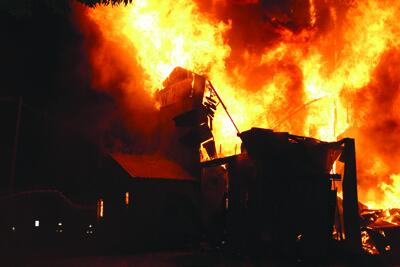 PerryChief's tweet image. Fire destroys Whiton Feed tonight. Firefighters from around Dallas County took two hours to control the blaze.