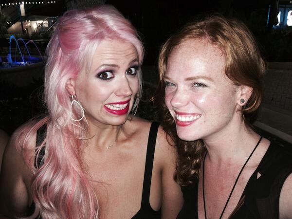 kerflaherty's tweet image. Gabby's gettin married in 2 days y'all. And she's got pink hair. #FirstFriendEver  #LetsGoToSpace