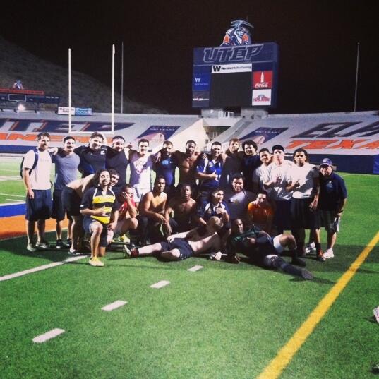 ElPasoScorpions's tweet photo. Great beginning to Sun City 7s. Thx to Las Cruces, Ft. Bliss, @UTEPRugby , NE Spartans, East side hooligans. @EP411 http://t.co/J3nLoTfZAe