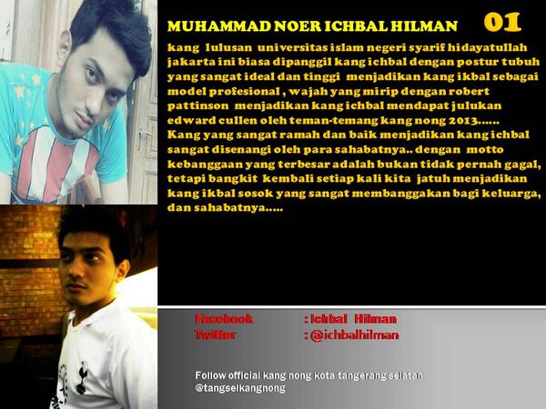 ichbalhilman's tweet photo. haha edward. btw makasih ya kang Febri :) "@febriebet: #01 @ichbalhilman  cc:@TangSelKangNong http://t.co/XoMiFgojvv"