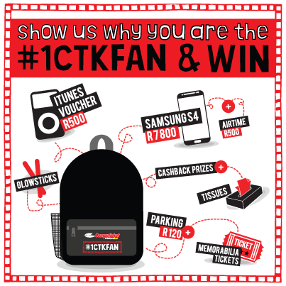Computicket's tweet photo. Remember, by showing us why you are the #1CTKFan you stand a chance of winning a backpack worth over R8000! http://t.co/t1engCPeWd