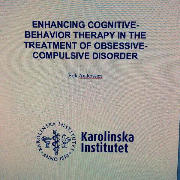 Granskar just Erik Anderssons avhandling, försvaras 19/9. Första som jag varit huvudhandledare för. <a href="/karolinskainst/">Karolinska Institutet</a>