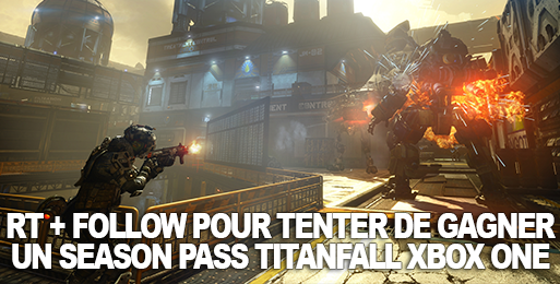 Titanfall__FR's tweet photo. Envie de GAGNER un code Season Pass #Titanfall sur XBOX One ? 

FOLLOW+RT pour participer au tirage au sort de 19h ! http://t.co/zSkiJFAlcv