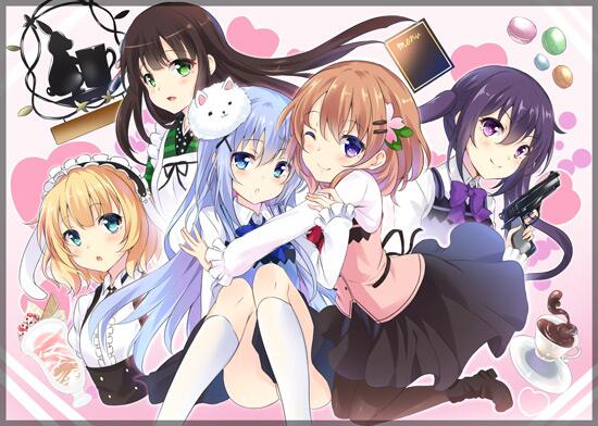 Tvアニメ ご注文はうさぎですか ごちうさ日替わり応援イラスト 51公開致しました 本日はそらモチさんから頂きました 5人集合 Http T Co Hqcukwabxf Gochiusa Http T Co z38gq70t