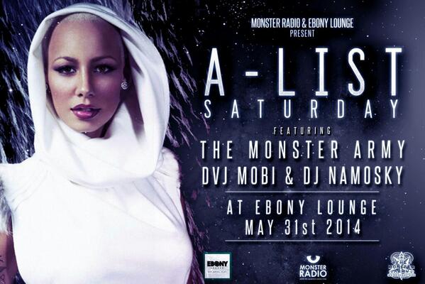 djnamosky's tweet photo. #a_listsaturday happening tomorrow @ebonylounge... With #themonsterarmy @dvjmobi and me cc @TheMonsterradio http://t.co/8YdmjiSwVz