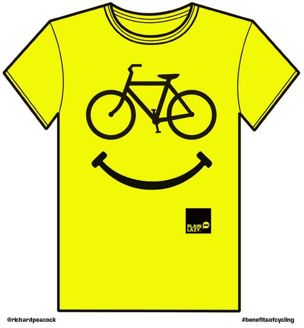 @OneMinuteBriefs @plnlzy #benefitsofcycling Bike Smile #creative #advertising #tshirtdesign