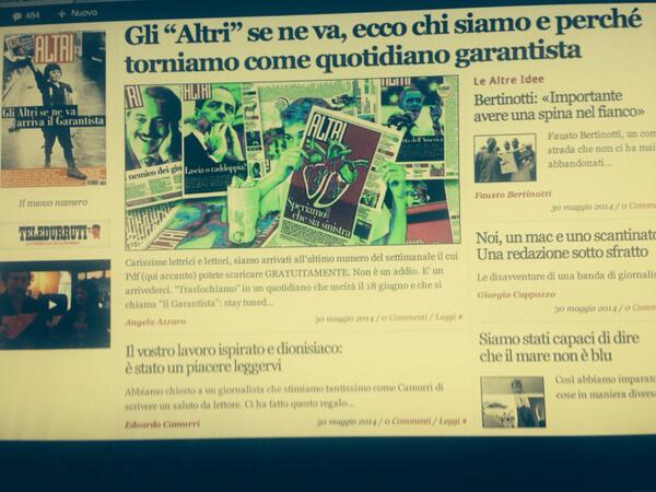 Scarica il PDF dell'ultimo numero del nostro settimanale, è gratis #arrivedercialtri