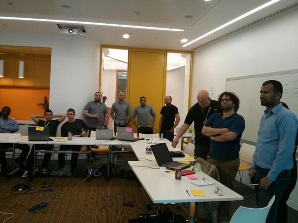 damiandommett's tweet image. Some of the @peninsuladevs all prepped for #hackathon #pbsinnovation #development.
