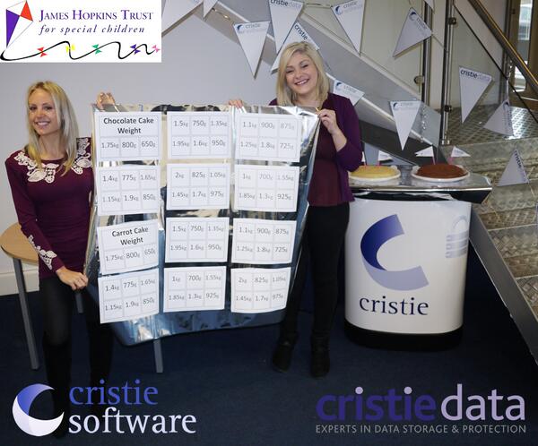 CristieSoftware's tweet photo. Guess the weight of the cakes! All donations raised will go to the @JHTCharity #fundraising #fundraisingfriday http://t.co/FcVGljdl4T