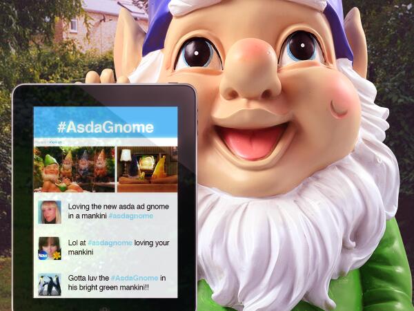 AsdaGnorman's tweet photo. Looks like my cousin Gavin is creating some buzz on Twitter - he certainly knows how to make an entrance! #AsdaGnome http://t.co/sMTq3sbFNr