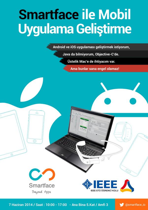 Smartface App Studio Çalıştayı 7 Haziran'da TOBB ETÜ'de ! bit.ly/smartfaceapp <a href="/smartface_io/">Smartface Inc.</a> <a href="/gdgankara/">GDG Ankara</a>