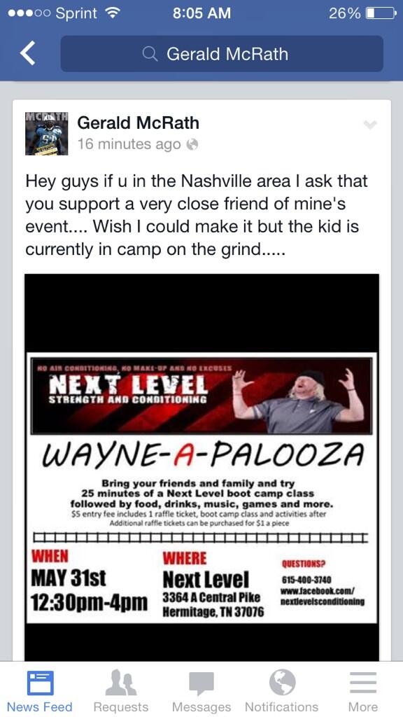 If you're in nashville stop by <a href="/4everUSM24/">Gerald McRath</a>