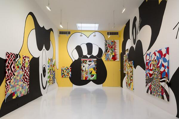 we_heart's tweet photo. Transvestite goddesses explode from the canvases of art duo avaf at @SuzanneGeissCo… http://t.co/Sxohb27xwm http://t.co/VfXqDjLtsy
