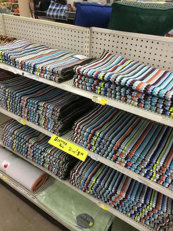 ADaesthete's tweet image. Rag rugs American classic stitch dozens together for a major statement #countrychic #cheapsolution #stripes