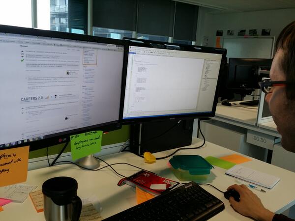PeninsulaDevs's tweet image. Autonomous Squads in action. A Quality Engineer doing the coding
#pbsinnovation #agile #hackathon #HackManchester