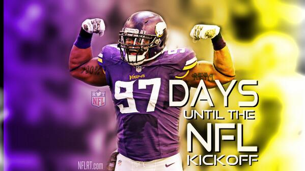 NFLRT's tweet image. 97 DAYS UNTIL THE NFL KICKOFF!