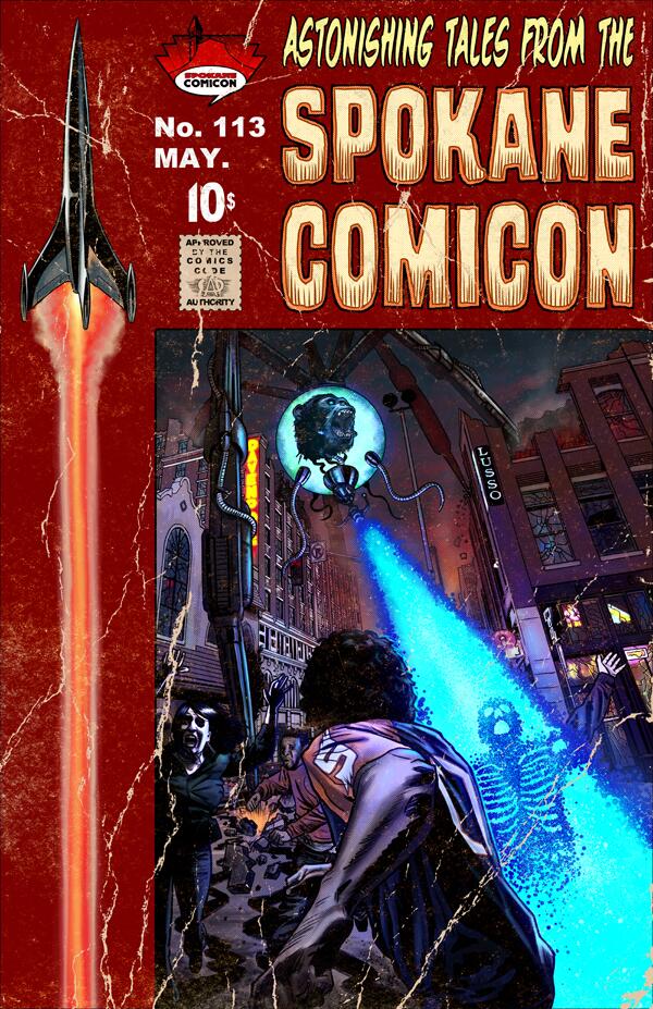 lilaccitycon's tweet image. Stunning #spokanecomicon exclusive print by special guest Colton Worley as an homage to EC Comics. @conventionscene
