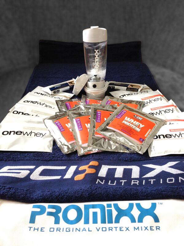 promixx's tweet photo. 500 RT win #fitness #competition Upgraded PROMiXX +Tshirt with @SCIMX Towel&amp;Bars @fitnessguru_UK &amp;SNE Sachets #fitfam http://t.co/l7aGhtj24z