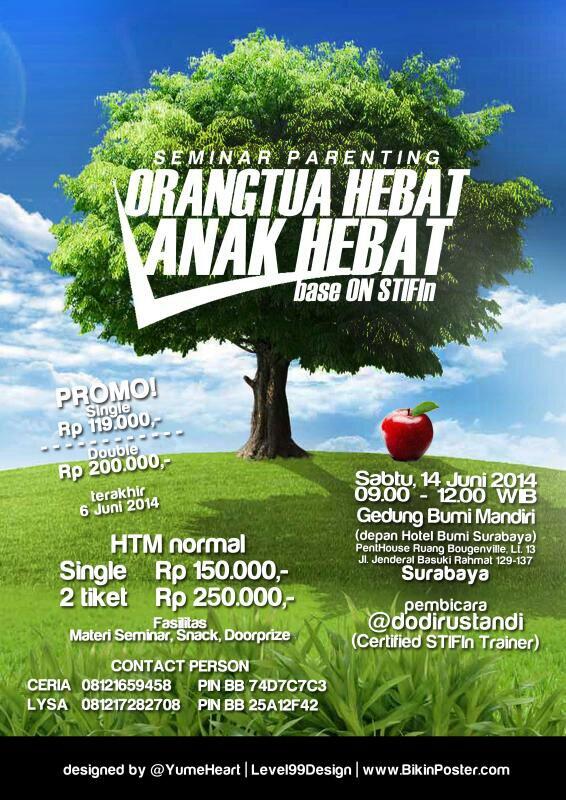 DodiRustandi's tweet image. #SeminarParentingSURABAYA 05/05 sy akan bahas orang tua tipe #Insting lebih MENDALAM saat seminar tgl 14 Juni '14