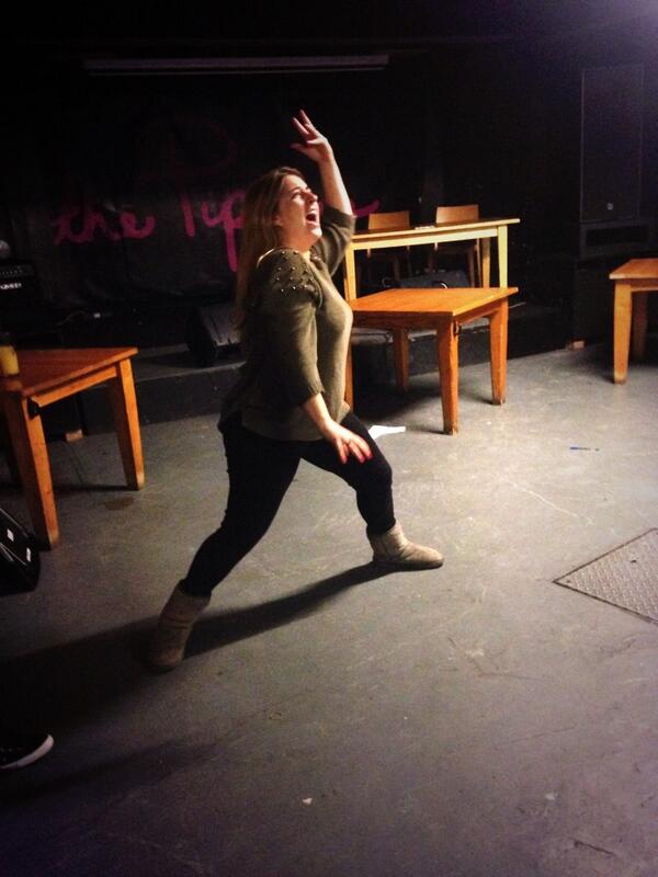 The very talented <a href="/comedyjen/">Jen Cockburn</a> getting warmed up for our comedy class with @the_funkhouse and what a laugh it's been!