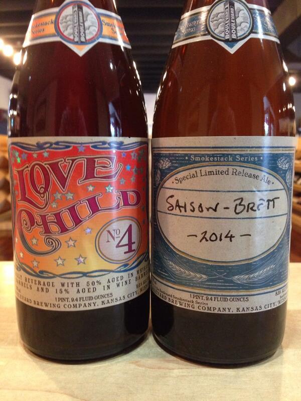 twmjason's tweet photo. Just arrived!  @Boulevard_Beer Love Child #4 for $17.99 &amp; Saison-Brett 2014 for $12.99 http://t.co/roAQZzhTmG