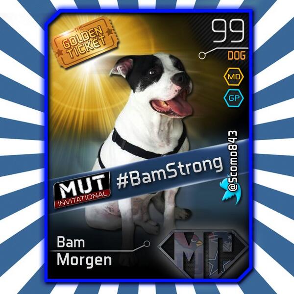 Scomo843's tweet image. You can't even tell he's sick anymore but, time for another treatment #BamStrong 

SO to @McFlurpies for the card