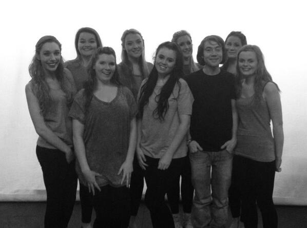 HandMeDownTC's tweet image. Here's a company photo of us all ready for the show last night!