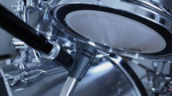 Audioneer's tweet photo. Miking bottom tom with @SennheiserUSA #e604 http://t.co/mGMWqHd4Qo http://t.co/8GPVdIJybd