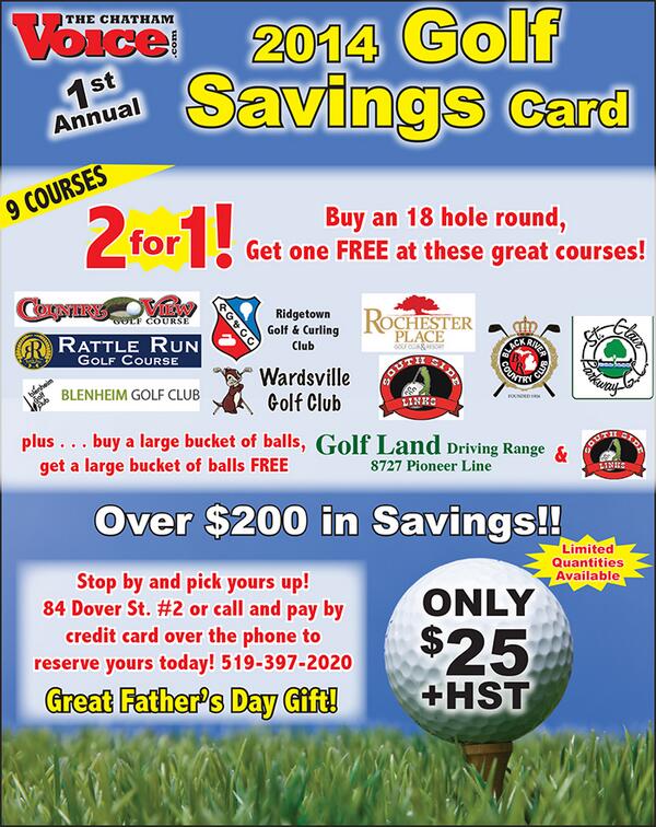 Great deal for #fathersday or for any avid golfer. $25. Stop by our office, 84 Drover, Chatham. Selling fast! #ckont