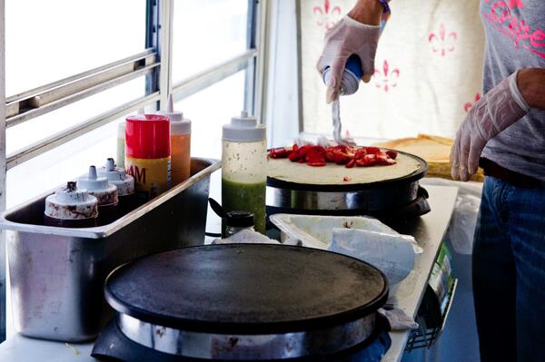 A sneak peak inside the @HolyCrepeSTL bus! #delicious #STL