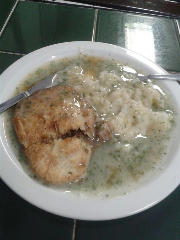 I frickin love pie and mash man! Don't even care that I'm billy no mates eating by myself! (Should have got double!)