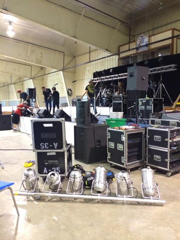 Getting ready for the big show!! Come out and enjoy some amazing talent at wiky arena- 7 pm ! #rezfest2014#manitoulin