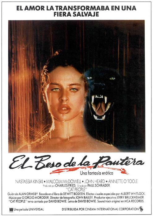 dantelechat's tweet image. Cat People.1982. @PaulSchrader #NastassjaKinski #Moroder 
#Japanes #French #American #Spanish #movie #posters