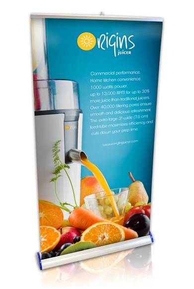 Tradeshow retractable banners by James Litho are a very popular tradeshow tool and will catch everyone's attention!