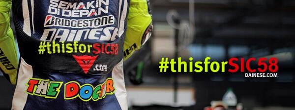 2Commute's tweet photo. Rossi remembers Simoncelli this weekend #thisforSIC58 #2commute http://t.co/ZLYKGvyM0f