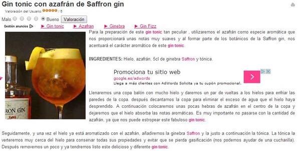 ASOMAorg's tweet photo. @igintonic de #viernes y con #azafrán esta noche....
INSUPERABLE
#gintonic 
Y puedes hacerlo en casa fácilmente http://t.co/cfDKB9kFG3