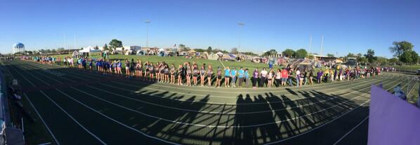 TWRelay4Life's tweet photo. Survivor lap went amazing! Much love to all #RelayForLife #tdub http://t.co/Q0kNhEvTr0
