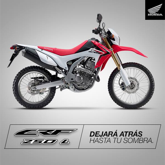 HondaMotosChile's tweet photo. Les presentamos la nueva Honda CRF250L. Descúbrela aquí: http://t.co/SHJLJPgLl2 http://t.co/cD5HUWDubN