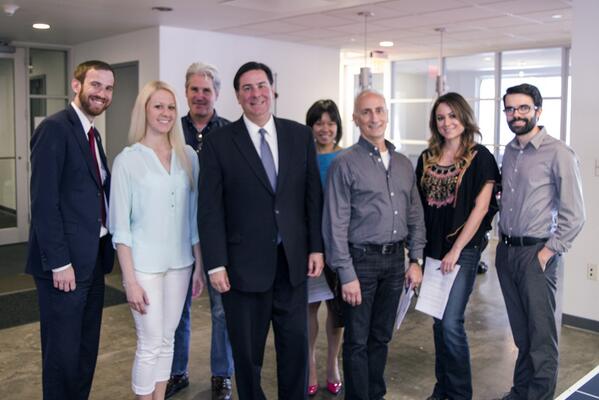 ShowClix's tweet photo. Thank you for visiting our office today @billpeduto &amp; @danielgilman! Great to have you here talking tech! #Pittsburgh http://t.co/lI5AT4ErN9