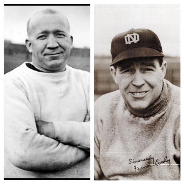 30 more minutes until we close the #NDFanQ vote! Best #NDFB Coach in history- RETWEET for Rockne, FAVORITE for Leahy!