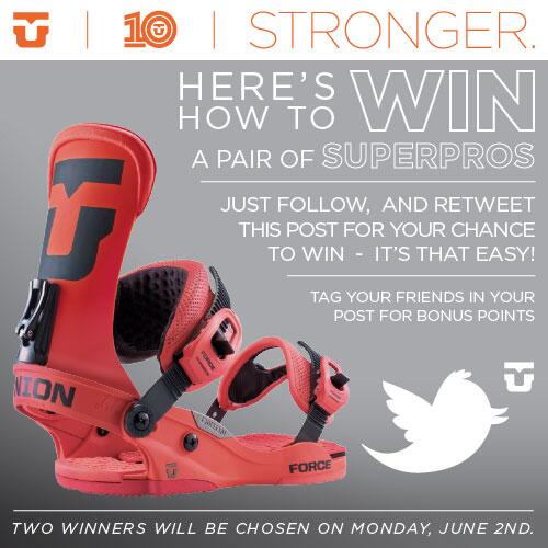 UnionBindings's tweet photo. Who wants to WIN a pair of SUPERPRO bindings? Just hit the follow button and retweet this post for a chance to win. http://t.co/BBTGEyKWWr