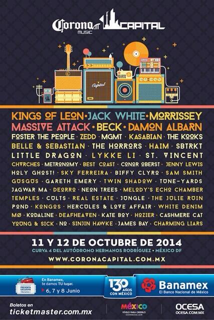 BethanyCoast's tweet photo. We are really excited to be coming back to Mexico City for #CoronaCapitol14 in October! http://t.co/QoGRtaww9i http://t.co/5zQmXKEP6X
