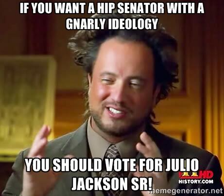 SenatorJulio's tweet photo. Thought you young voters would like this one. #FunnyFriday #VoteJackson http://t.co/eNOaYqisag