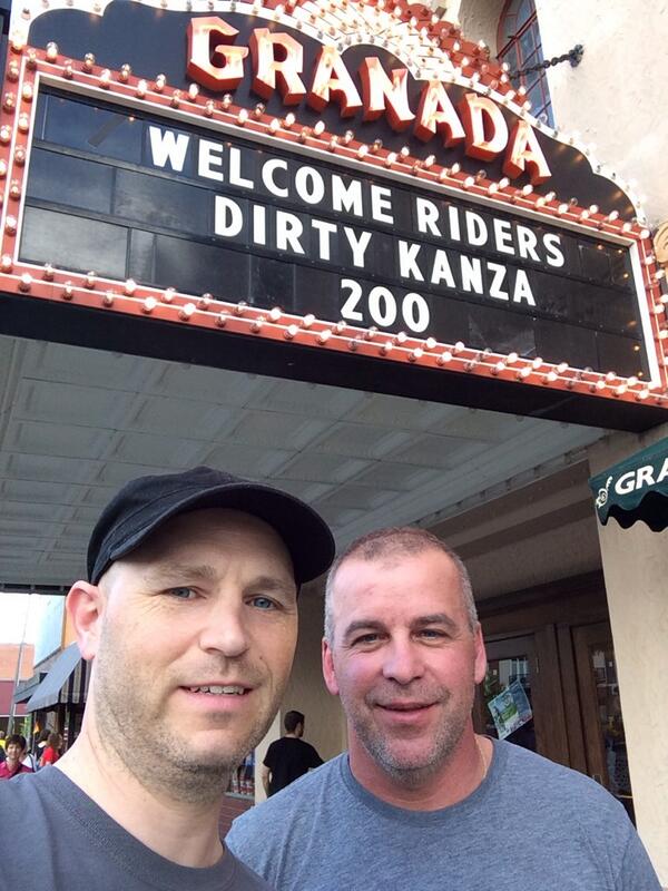 TorcUPCycling's tweet photo. Al Anderson and John Kovacs preparing to go to the riders meeting of #DirtyKanza200 http://t.co/Za180nWsvD