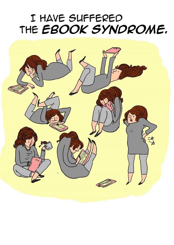 Rosetta_Books_'s tweet photo. All devoted eBook readers suffer from this. :) #ebooks #ebookfun http://t.co/o6pxjO0nQv