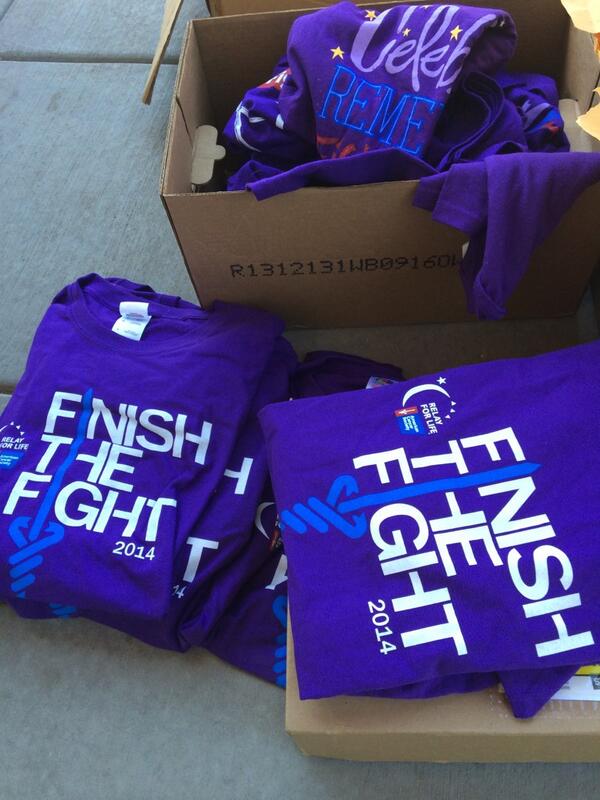 TWRelay4Life's tweet photo. Survivor shirts are here! T-minus 30 min till Opening Ceremony!! http://t.co/CtPXW1fwWW