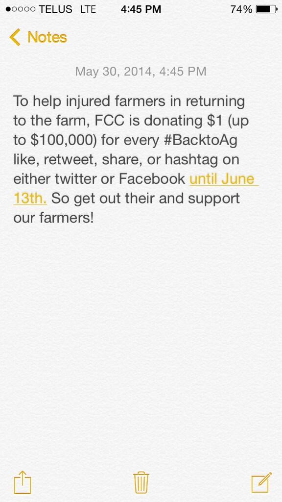 daniyoung5's tweet photo. Get out and support injured farmers! For more info: http://t.co/8ToqOaSSd7 #BacktoAg #westcdnag http://t.co/DMC9gGSutU
