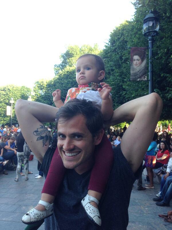 CrowdHall's tweet photo. Happy friday!! Here enjoying Jazz in the Park with proud papa @JordanMenzel + the Bird! http://t.co/YhTxZzp497