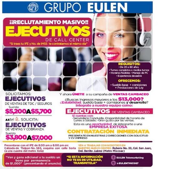 valorideas's tweet photo. @bumeran RECLUTAMIENTO MASIVO. Aquí si hay chamba. Informes DM http://t.co/Wits0M9mgh