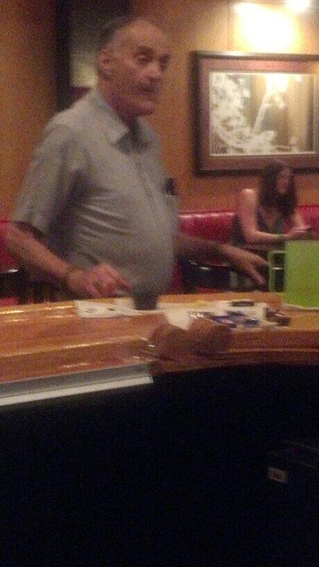 willred47's tweet image. #Real weird old dude with candy laid out on the hibachi bar!!! WOW